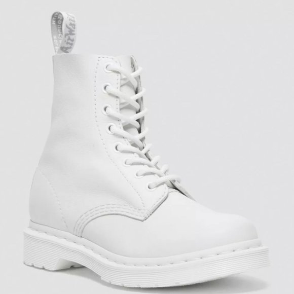 Dr. Martens Shoes - DR. MATERNENS 1460 PASCAL WOMEN'S MONO LACE UP BOOTS WHITE NWOT SIZE 8
